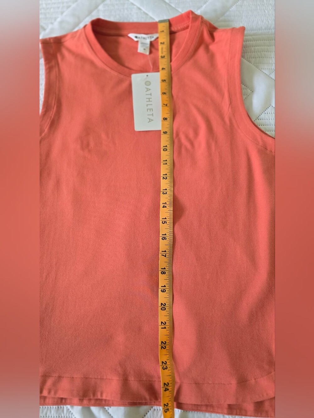 Atleta Effortless Tank, NWT, Size M, Sleeveless Crewneck Tank Top - Coral - Picture 8 of 9